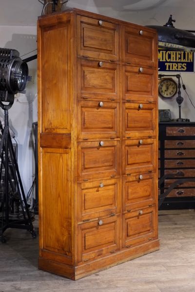 meuble de metier a clapet vintage bois